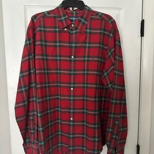 Ralph Lauren Red and Green Plaid Shirt